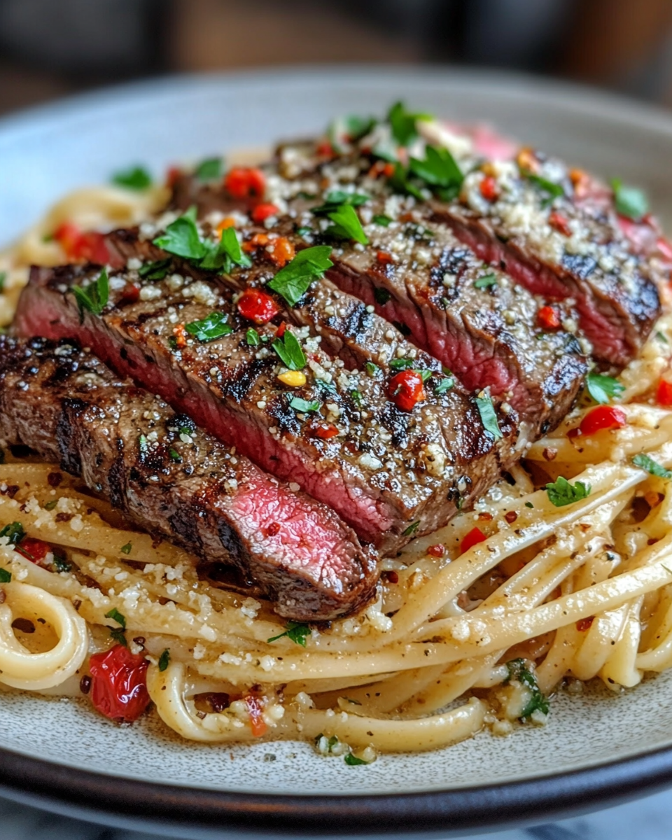 Spicy Garlic Butter Steak Pasta Recipe (Bold, Creamy, and Full of Heat)