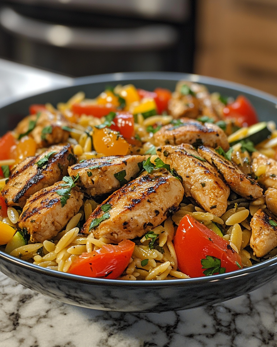 One-Pan Orzo with Chicken and Veggies