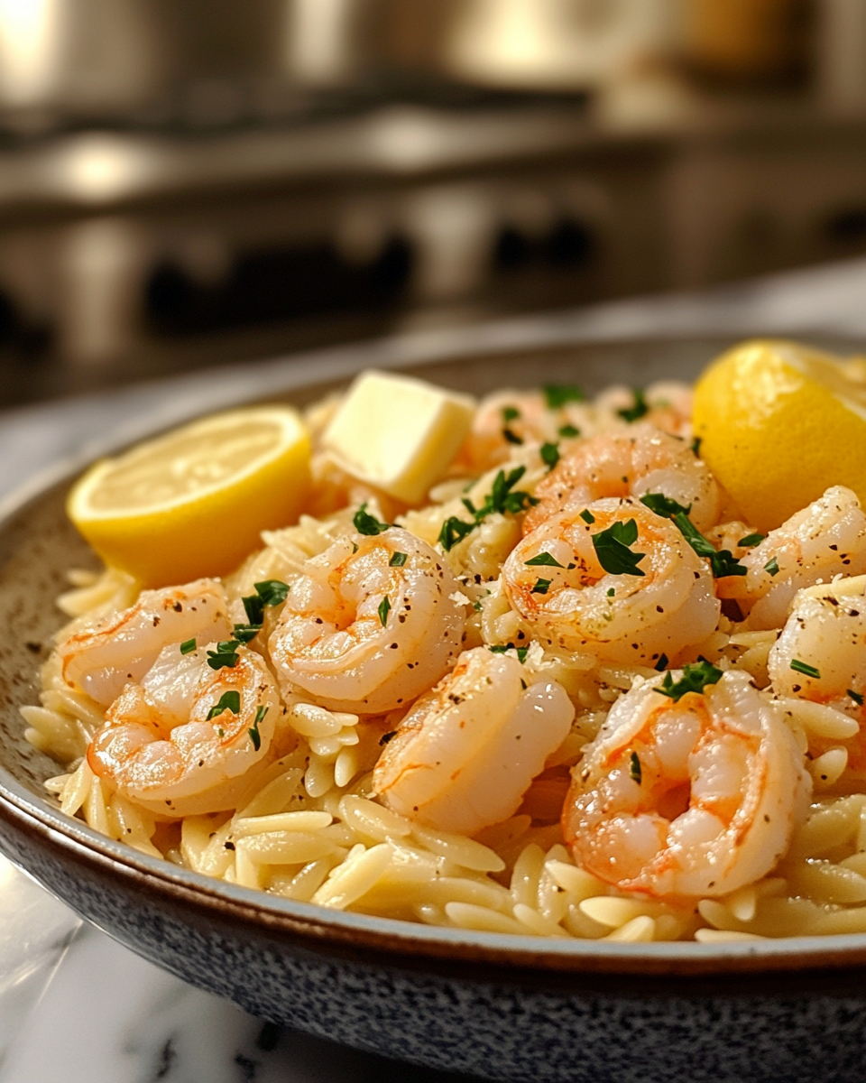 Creamy Shrimp Orzo Pasta